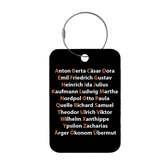 Tag-It Gepäckanhänger 9 cm - Alphabet - Schwarz