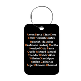 Tag-It Gepäckanhänger 9 cm - Alphabet - Schwarz