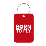 Tag-It Gepäckanhänger 9 cm - Born To Fly - Rot