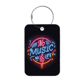 Tag-It Gepäckanhänger 9 cm - No Music - Schwarz