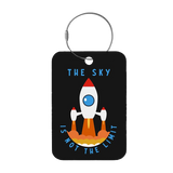 Frontansicht Tag-It Gepäckanhänger 9 cm - The Sky Rocket - Schwarz