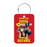 Tag-It Gepäckanhänger 9 cm - Please Keep Social - Rot