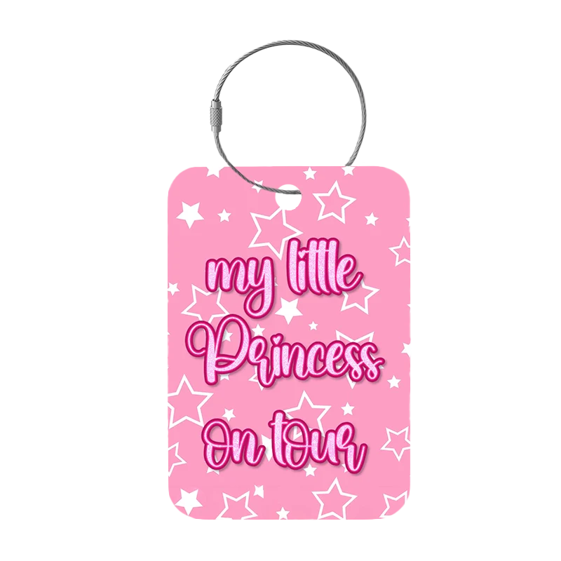 Frontansicht Tag-It Gepäckanhänger 9 cm - My Little Princess - Rosa