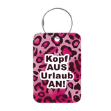 Frontansicht Tag-It Gepäckanhänger 9 cm - Kopf aus - Bunt