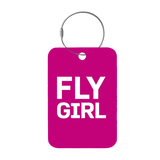 Frontansicht Tag-It Gepäckanhänger 9 cm - Fly Girl - Pink