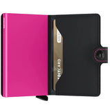 Secrid Wallets Miniwallet Matte 10 cm - Black - Fuchsia