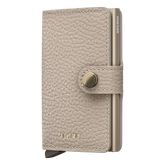 Secrid Miniwallet Pebble 10 cm Latte - Kompakte Geldbörse mit strukturierter Oberfläche 10 cm