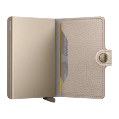 Secrid Miniwallet Pebble Latte geöffnet - Kompakte Geldbörse