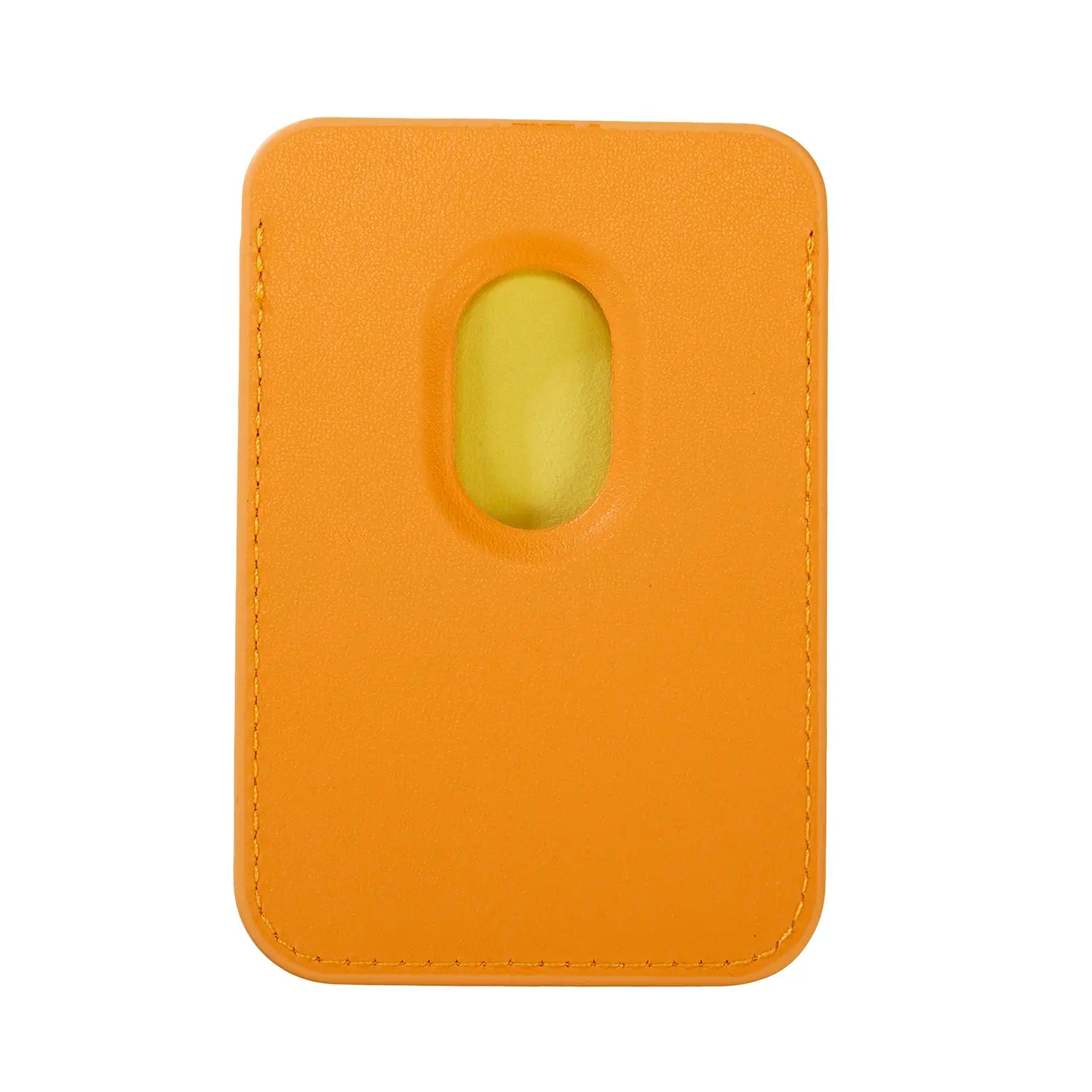 Rückansicht Tag-It Magnet Safe Wallet kompatibel mit Apple MagSafe iPhone 9 cm in Ocker