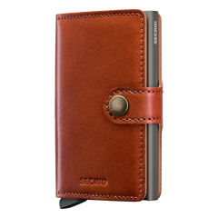 Secrid Miniwallet Texano Saddle - Kompakte Geldbörse aus Texano-Leder 10 cm