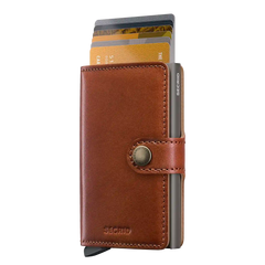 Secrid Miniwallet Texano Saddle - RFID-Schutz mit ausgeschobenen Karten