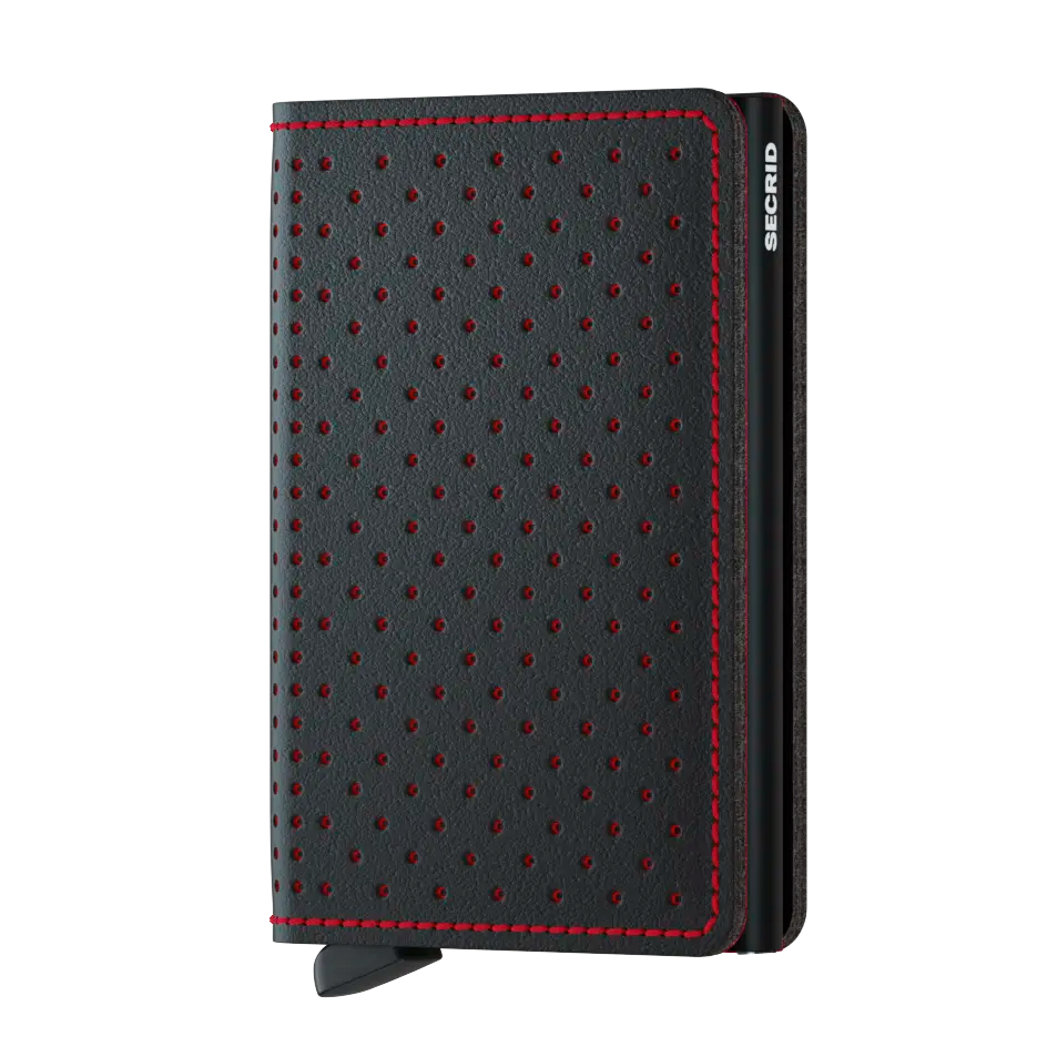 Frontansicht Secrid Wallets Slimwallet Perforated - Black-Red