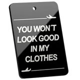 Tag-It Gepäckanhänger 9 cm - You Won't Look - Schwarz