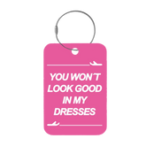 Frontansicht Tag-It Gepäckanhänger 9 cm - You Won't look Dresses - Pink
