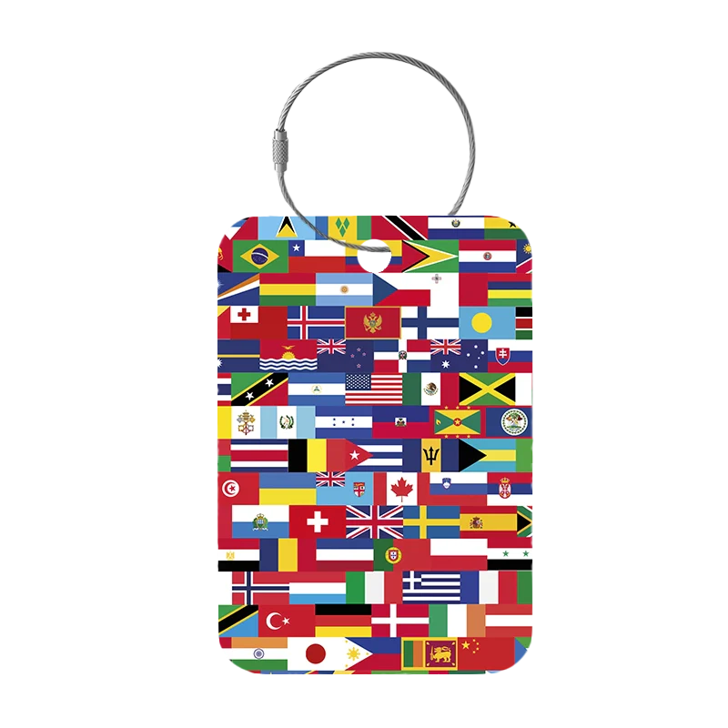 Tag-It Gepäckanhänger 9 cm - Flaggen - Bunt