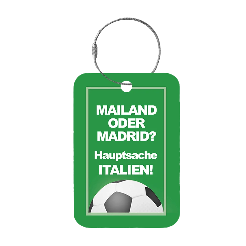 Tag-It Gepäckanhänger 9 cm - Mailand Oder Madrid - Grün