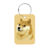 Frontansicht Tag-It Gepäckanhänger 9 cm - Doge - Gelb