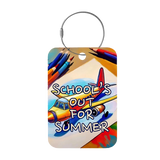 Frontansicht Tag-It Gepäckanhänger 9 cm - Schools Out - Bunt