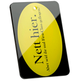 Tag-It Gepäckanhänger 9 cm - Nett Hier - Gelb