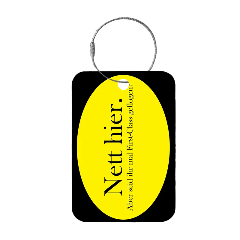 Tag-It Gepäckanhänger 9 cm - Nett Hier - Gelb