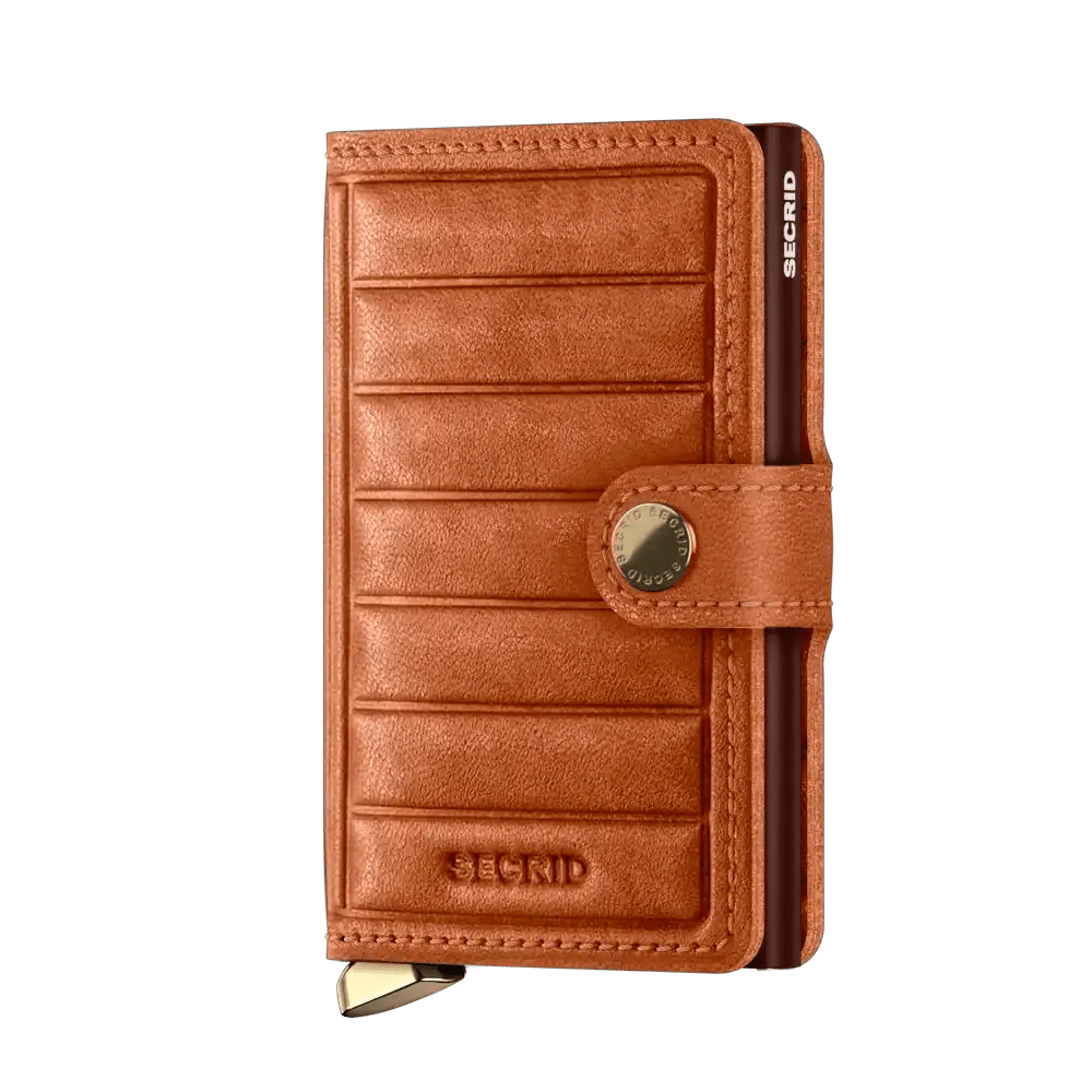 Secrid Premium Kollektion Miniwallet Emboss Lines 10 cm - Cognac Secrid - koffer - direkt.de