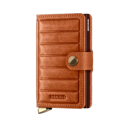 Secrid Premium Kollektion Miniwallet Emboss Lines 10 cm - Cognac Secrid - koffer - direkt.de