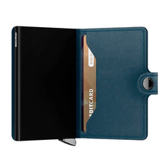Secrid Premium Kollektion Miniwallet Emboss Lines 10 cm - Teal Secrid - koffer - direkt.de