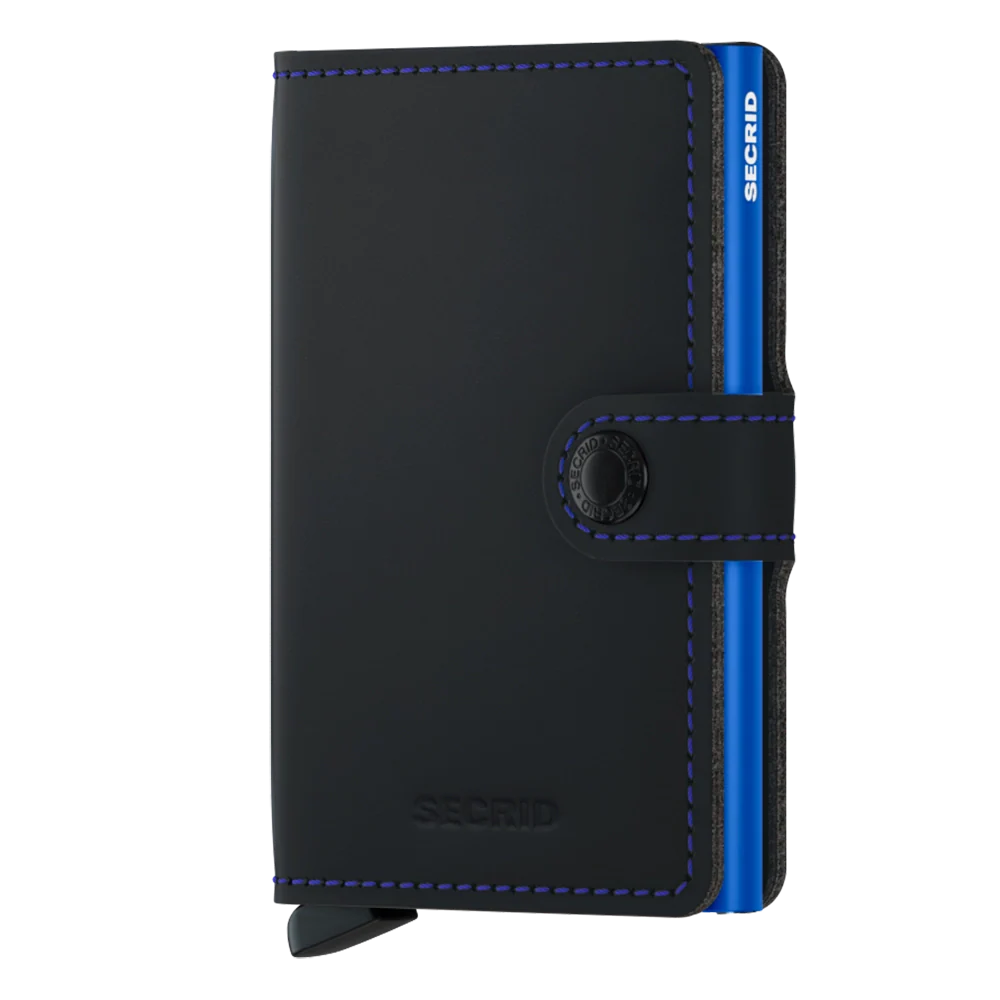 Frontansicht Secrid Wallets Miniwallet Matte 10 cm in black-blue