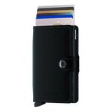 Secrid Miniwallet Matte 10 cm in black mit Schiebemechanismus für Kreditkarten