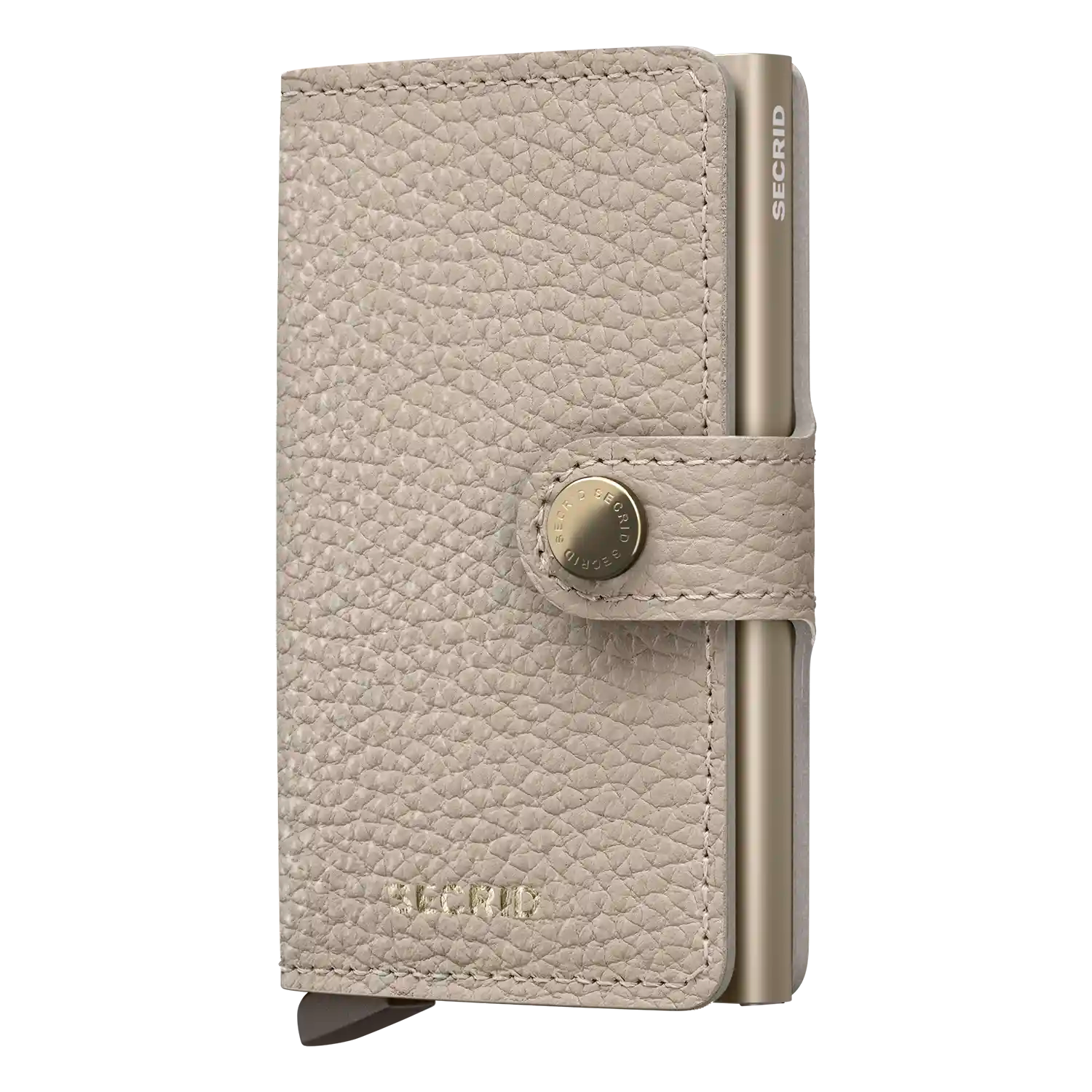 Secrid Miniwallet Pebble 10 cm Latte - Kompakte Geldbörse mit strukturierter Oberfläche 10 cm