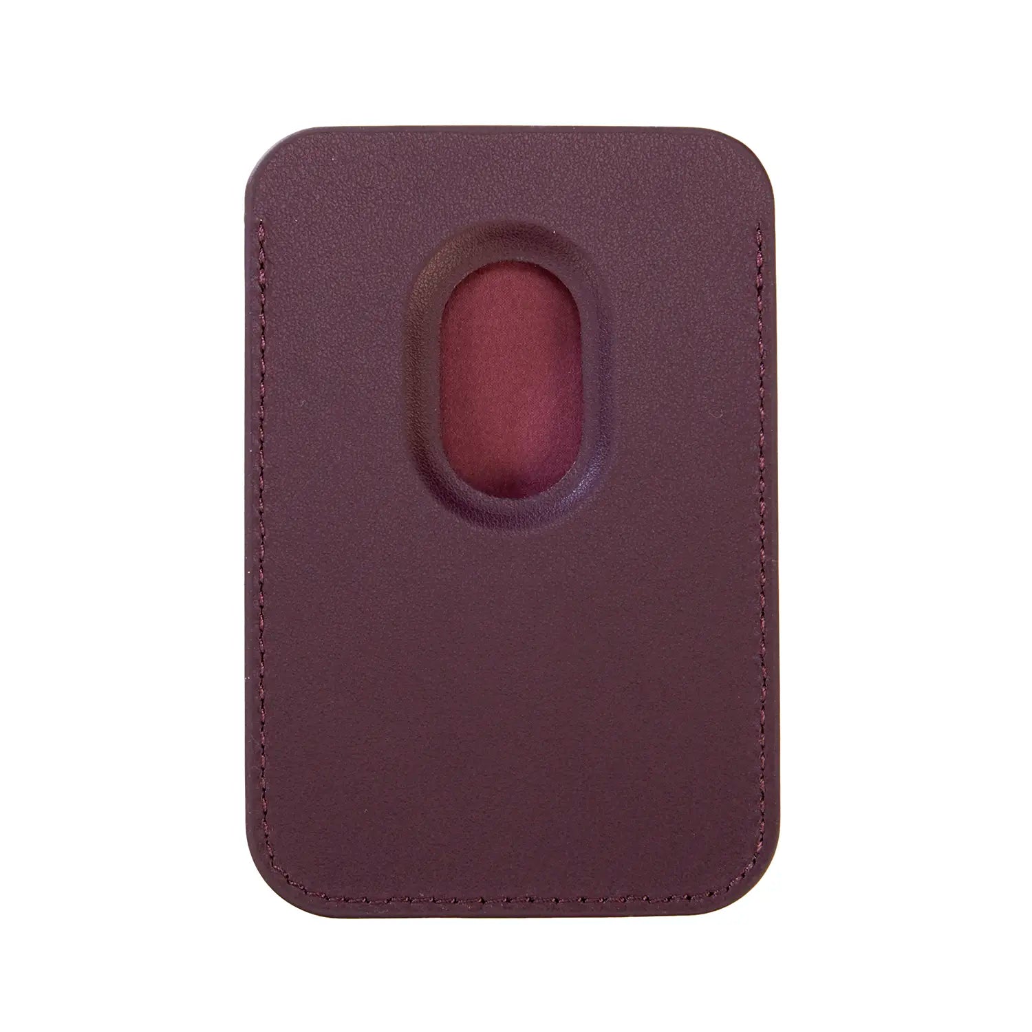 Rückansicht Tag-It Magnet Safe Wallet kompatibel mit Apple MagSafe iPhone 9 cm in Aubergine