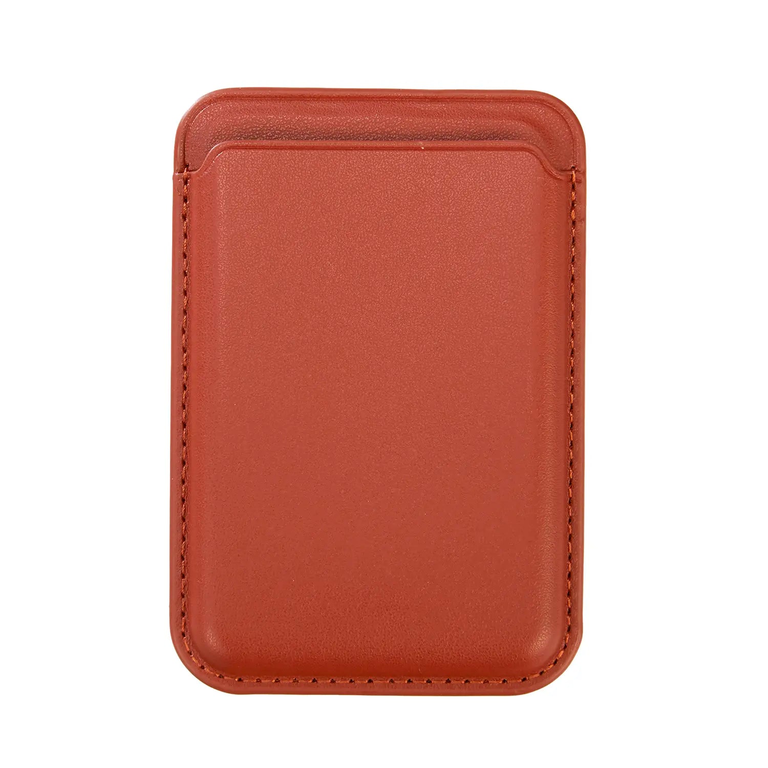 Frontansicht Tag-It Magnet Safe Wallet kompatibel mit Apple MagSafe iPhone 9 cm - Hellbraun