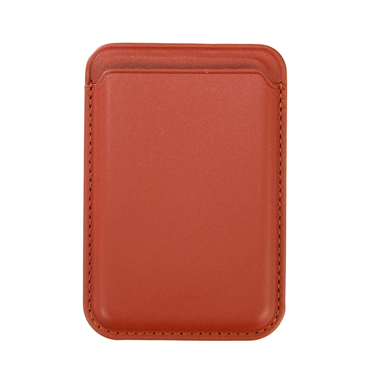 Frontansicht Tag-It Magnet Safe Wallet kompatibel mit Apple MagSafe iPhone 9 cm - Hellbraun