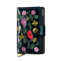Secrid Premium Kollektion Miniwallet Stitch Floral 10 cm - Black Secrid - koffer - direkt.de