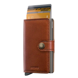 Secrid Miniwallet Texano Saddle - RFID-Schutz mit ausgeschobenen Karten