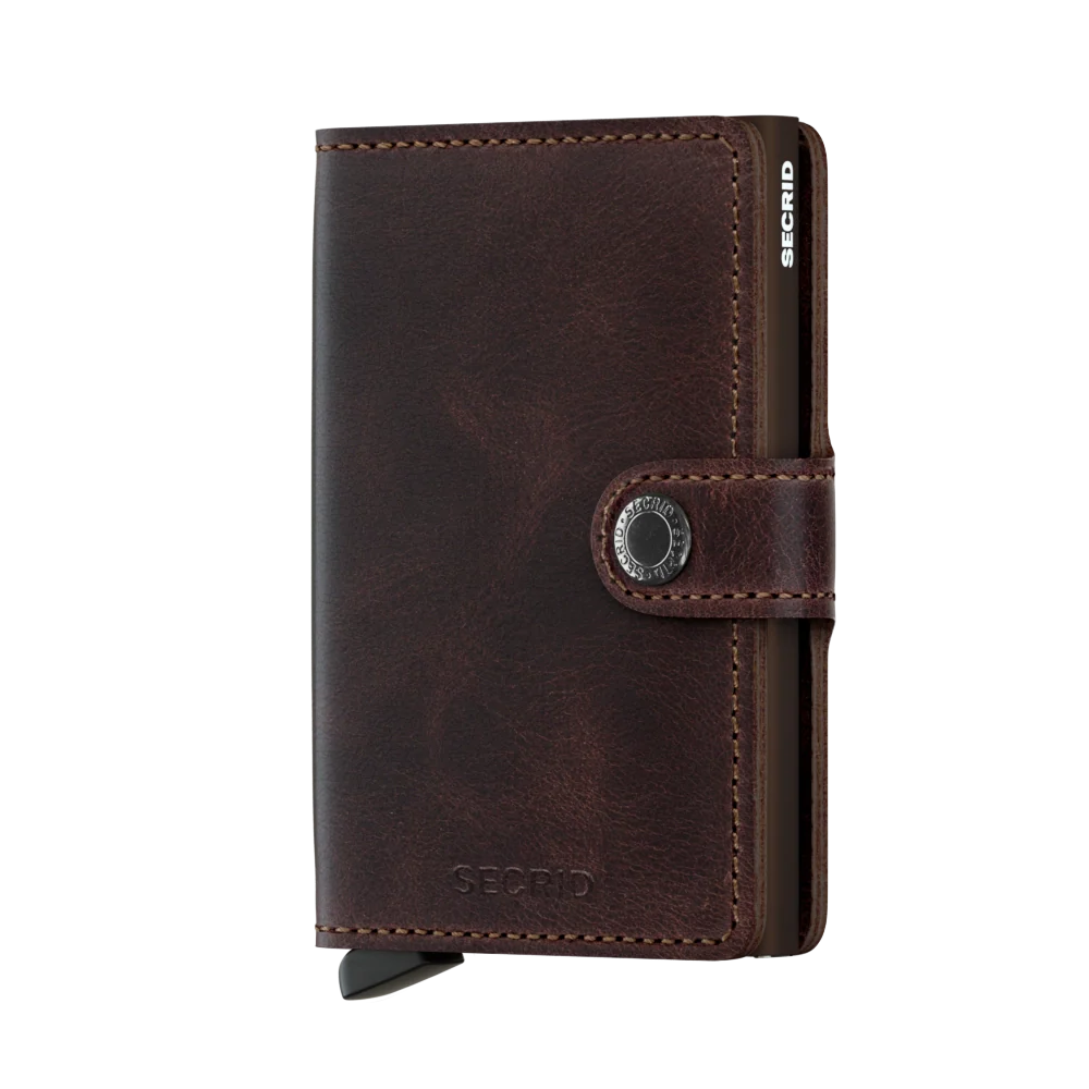 Frontansicht Secrid Wallets Miniwallet Vintage 10 cm - chocolate