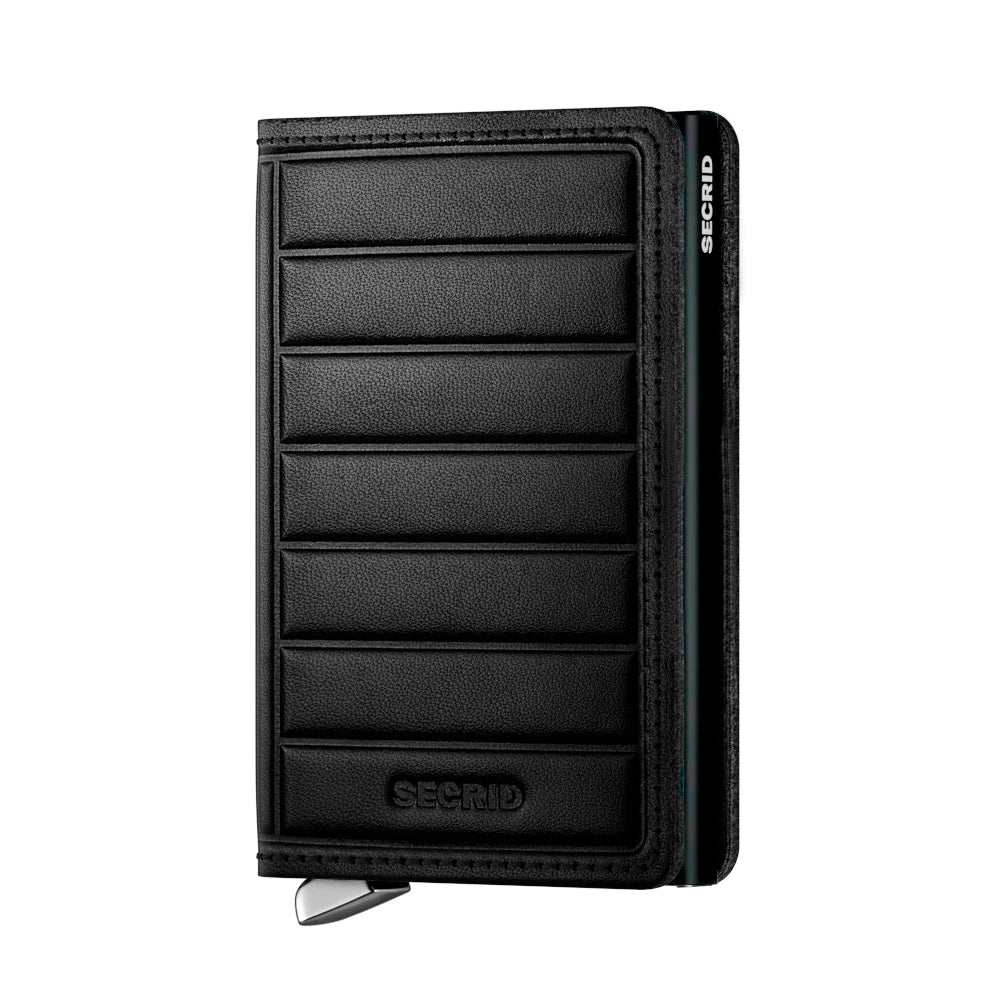 Secrid Premium Kollektion Slimwallet Emboss Lines 10 cm - Black Secrid - koffer - direkt.de