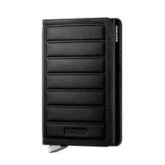 Secrid Premium Kollektion Slimwallet Emboss Lines 10 cm - Black Secrid - koffer - direkt.de