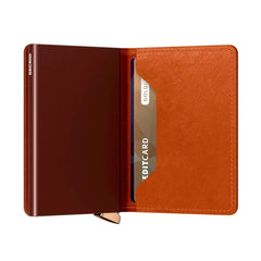 Secrid Premium Kollektion Slimwallet Emboss Lines 10 cm - Cognac Secrid - koffer - direkt.de