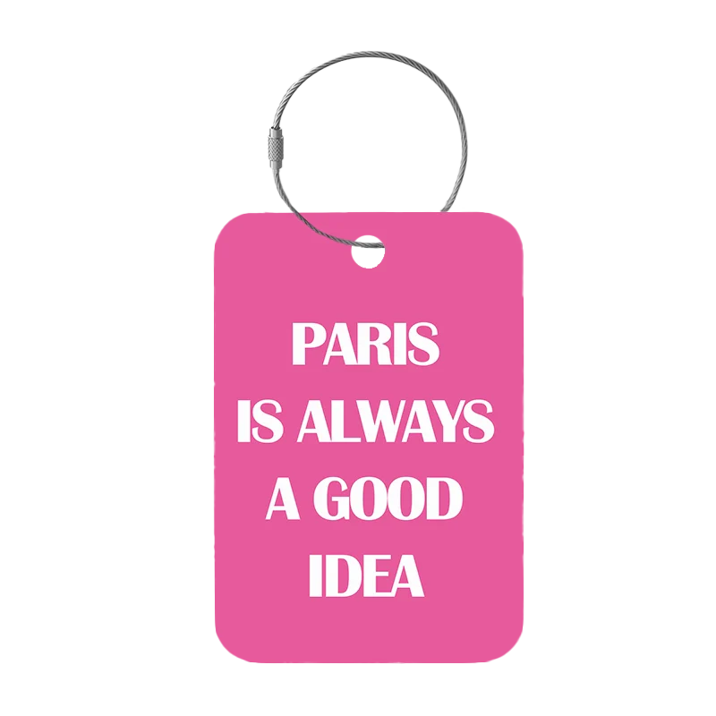 Tag-It Gepäckanhänger 9 cm - Paris Is Always - Pink