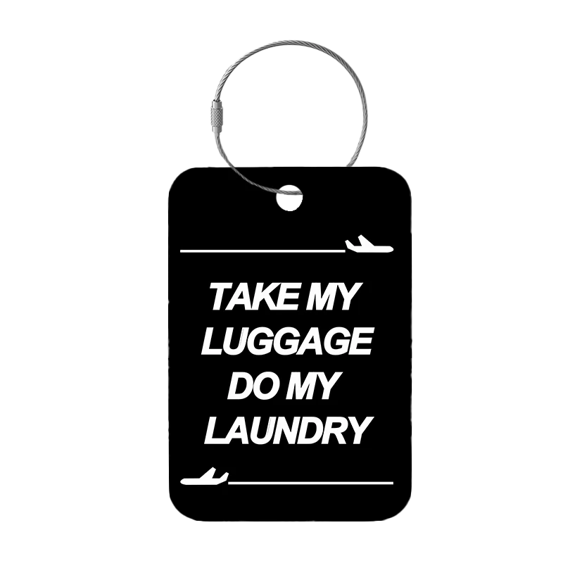 Frontansicht Tag-It Gepäckanhänger 9 cm - Take my Luggage - Schwarz