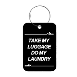 Frontansicht Tag-It Gepäckanhänger 9 cm - Take my Luggage - Schwarz