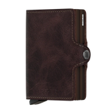 Frontansicht Secrid Twinwallet Vintage 10 cm in chocolate made in Europe