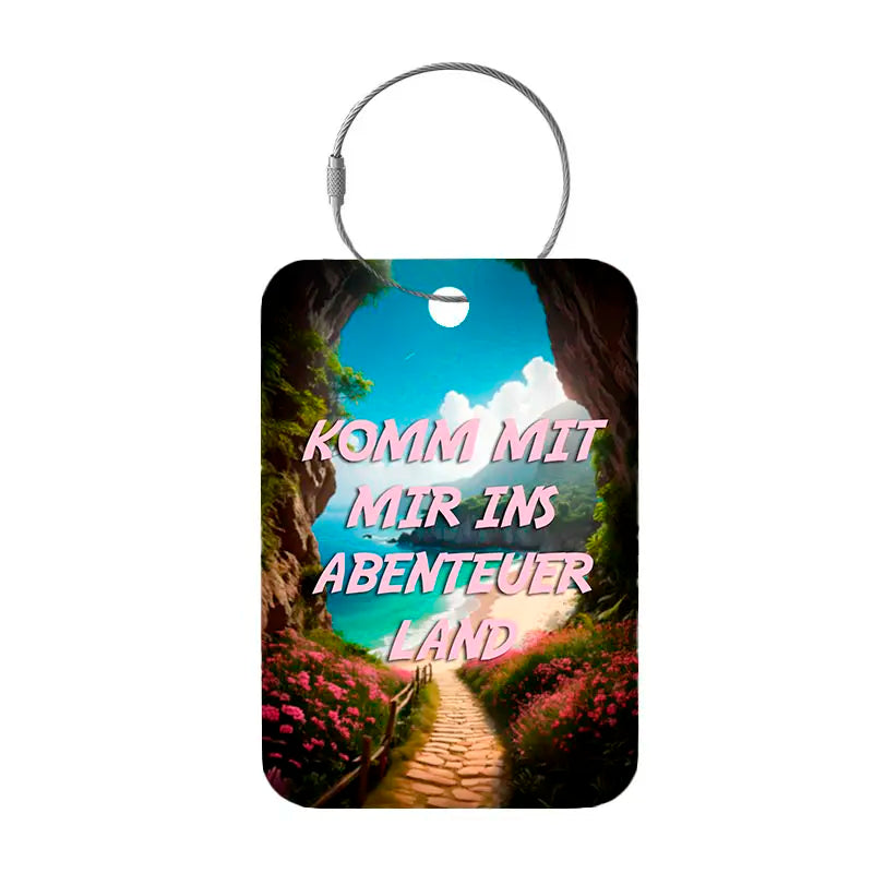Frontasicht Tag-It Gepäckanhänger 9 cm - Abenteuerland - Bunt